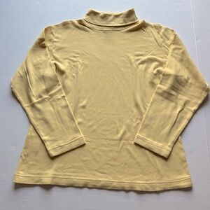 Vintage Susan Bristol Women’s Yellow Long Sleeve Turtleneck Cotton Tee Shirt L